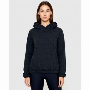 Lululemon Sweater Pullover Ruched Neckline Size 4 Dark Grey